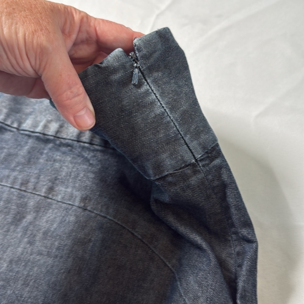 GAP Women's Size 12 Skirt Denim Dark Wash Stretch Straight Vintage Y2K Side Zip‎ - Picture 6 of 9